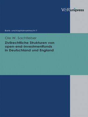 cover image of Zivilrechtliche Strukturen von open-end-Investmentfonds in Deutschland und England